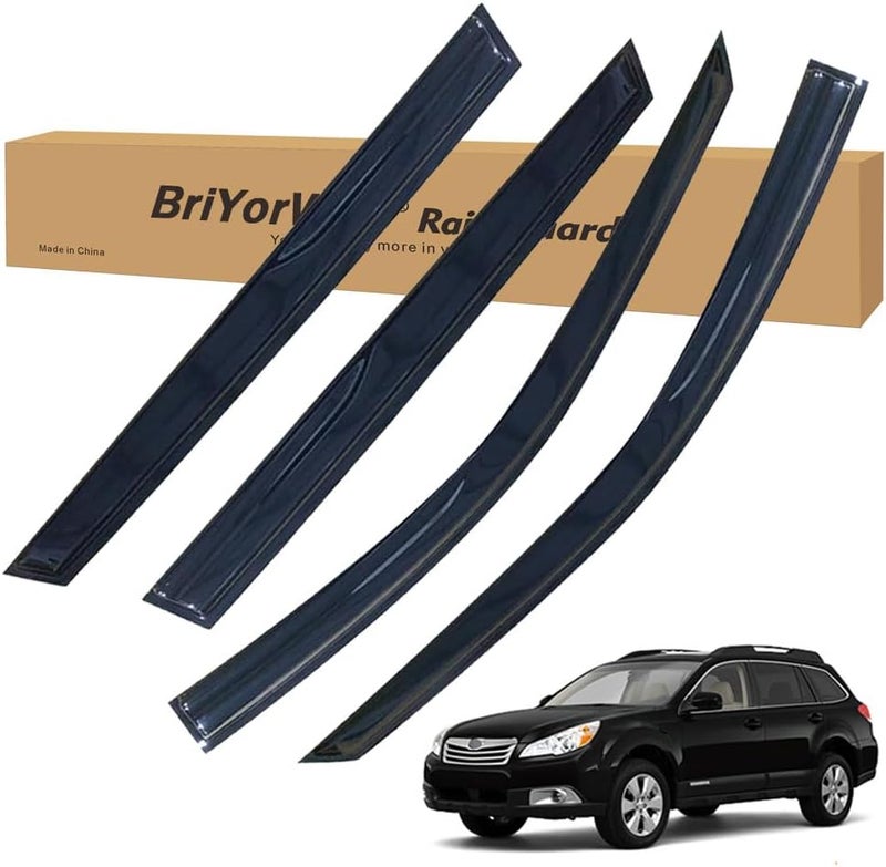 BriYorWay Vent Shades Rain Guards for Outback 2010 2011 2012 2013 2014 Car Accessories, for Outback Window Deflectors Window Visors - Image 1